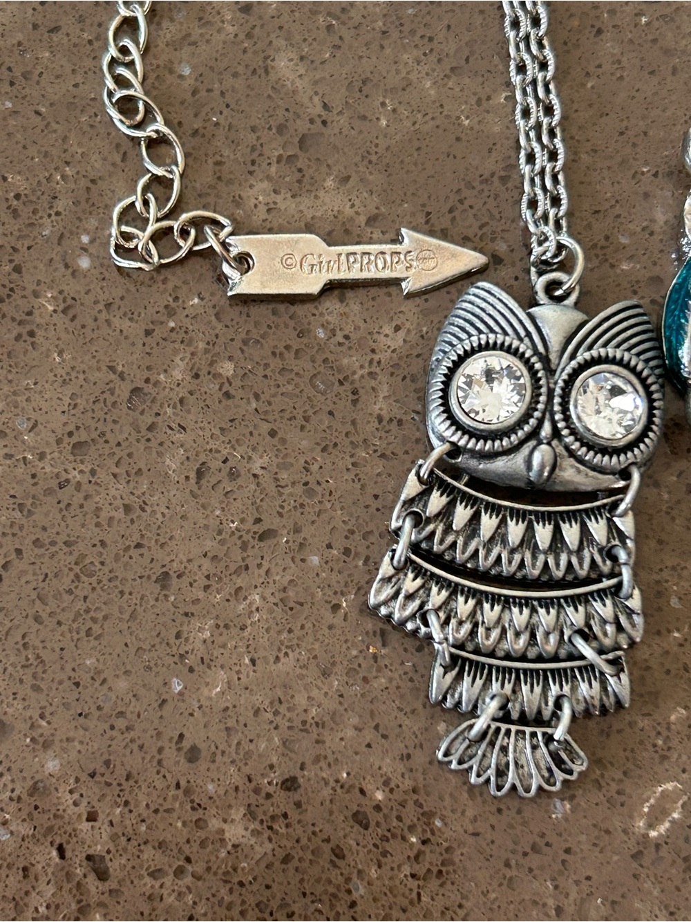Vintage Y2K Girlprops Owl Costume Jewelry Lot - 3 Necklaces & Earrings - Picture 8 of 9